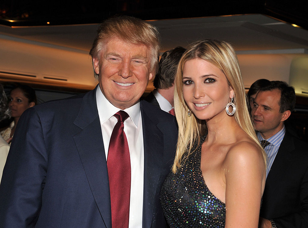 NEW YORK - OCTOBER 14:  Donald Trump and Ivanka Trump attend the "The Trump Card: Playing to Win in Work and Life" book launch celebration at Trump Tower on October 14, 2009 in New York City.  (Photo by Andrew H. Walker/Getty Images)